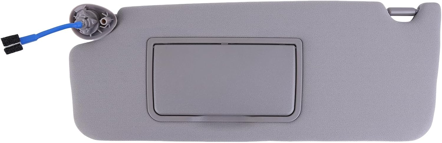 Sun Visor Driver Side for Honda Pilot 2017–2022, Front Left Side Sunvisor with Lighted Mirror, Gray Auto Sunshade Replacement for OE 83280-TG7-A12ZB