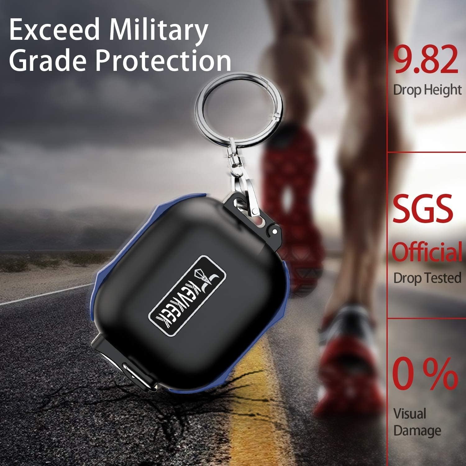 KEVKEEK Case Compatible with AirPods 3 Case Cover for Men,[Full-Body Drop Protection],[Waterproof up to 3 FT],[Double Secure Lock] Designed for AirPods 3rd Generation(Black) : Electronics