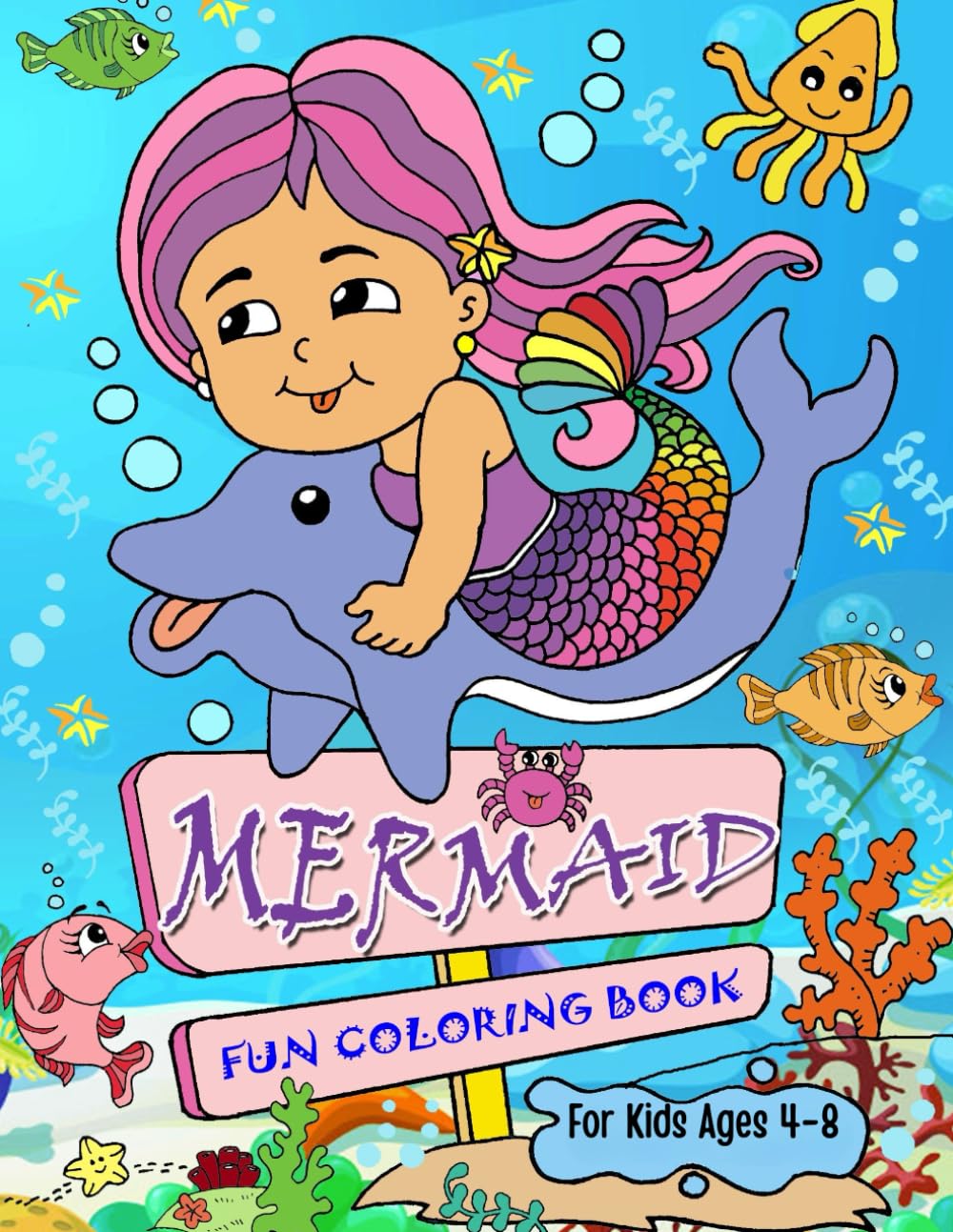 Mermaid Fun Coloring Book