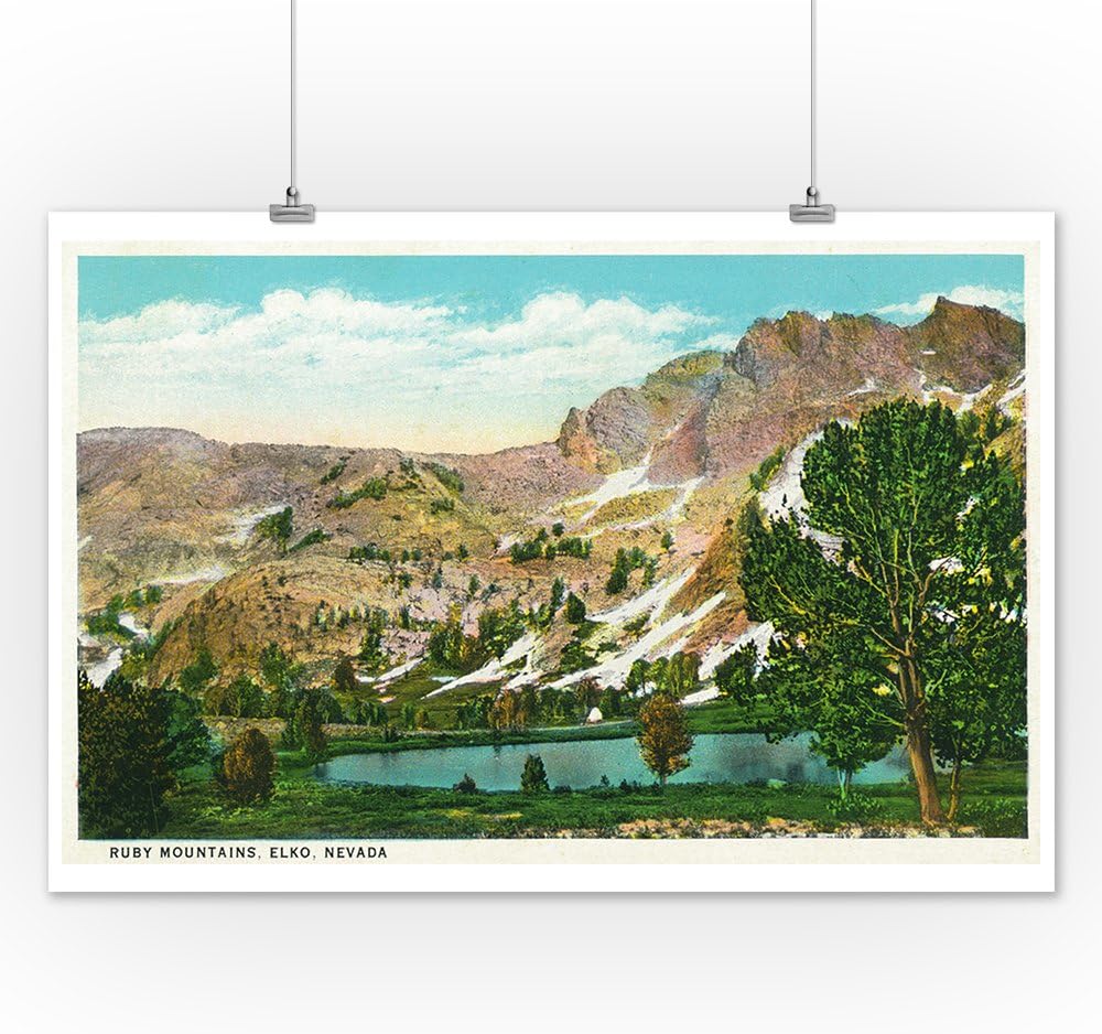 Amazon Com Elko Nevada Panoramic View Of The Ruby Mountains 24x36 Giclee Gallery Print Wall Decor Travel Poster Posters Prints