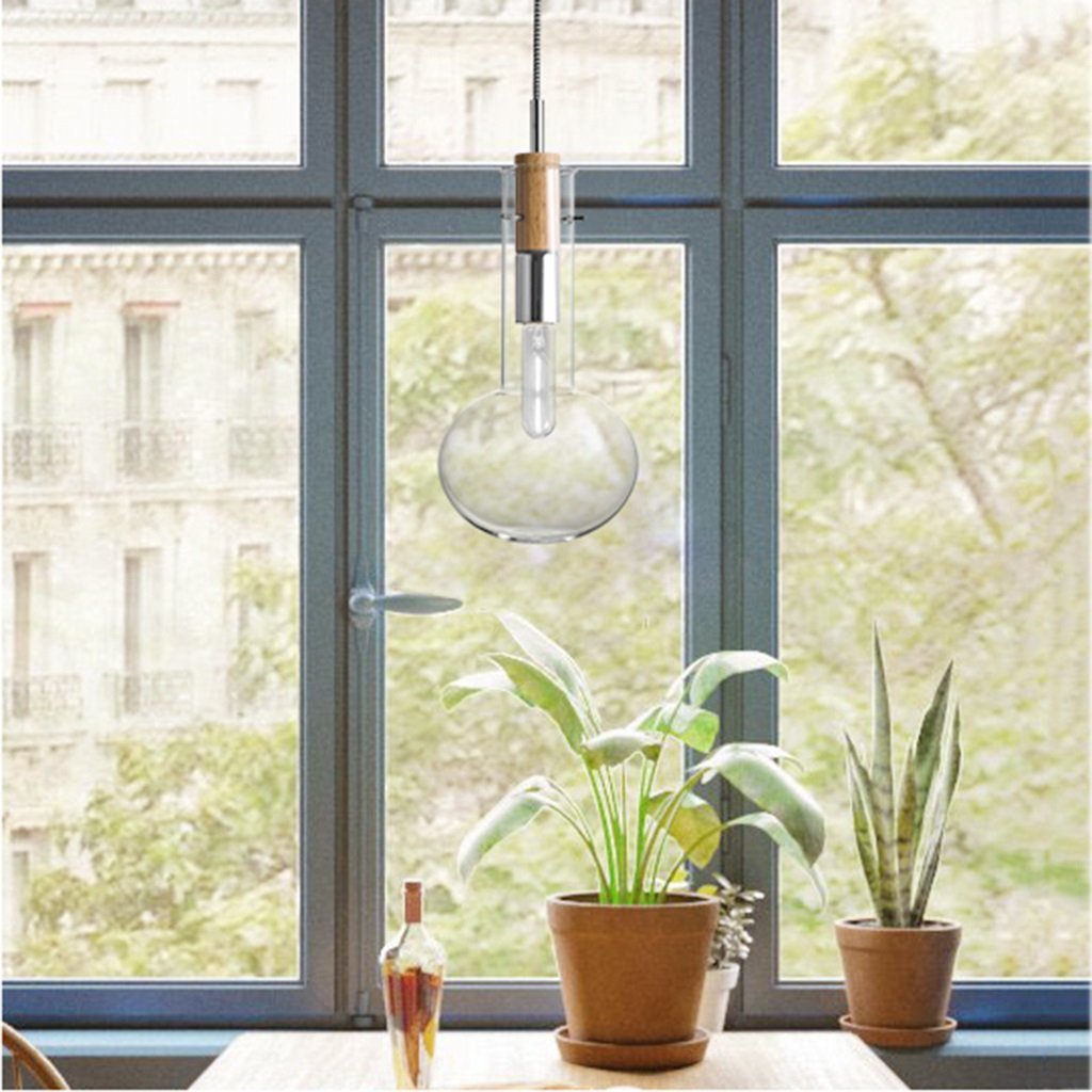 Lampe d'intérieur moderne en verre à tête unique pour chambre et bar