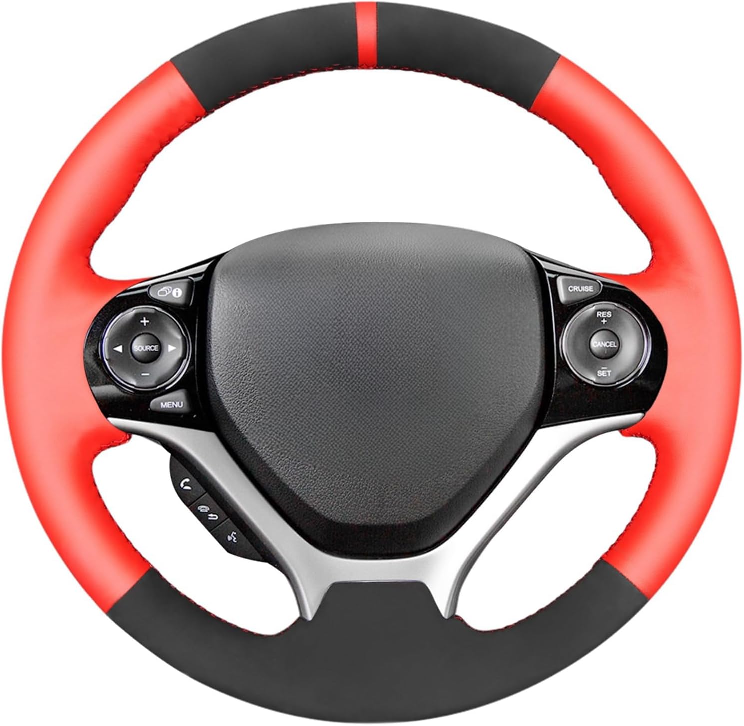 MEWANT Steering Wheel Cover for Honda Civic 9 2012 2013 2014 2015 / Steering Wheels Accessories for Honda Civic 9