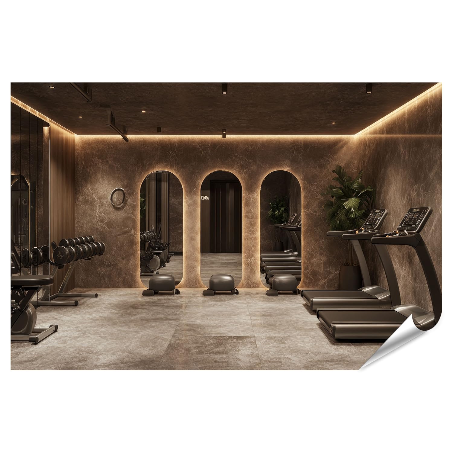 islandburner Prime XXL poster da palestra moderna con illuminazione elegante per gli appassionati di fitness spa immagini di alta qualità