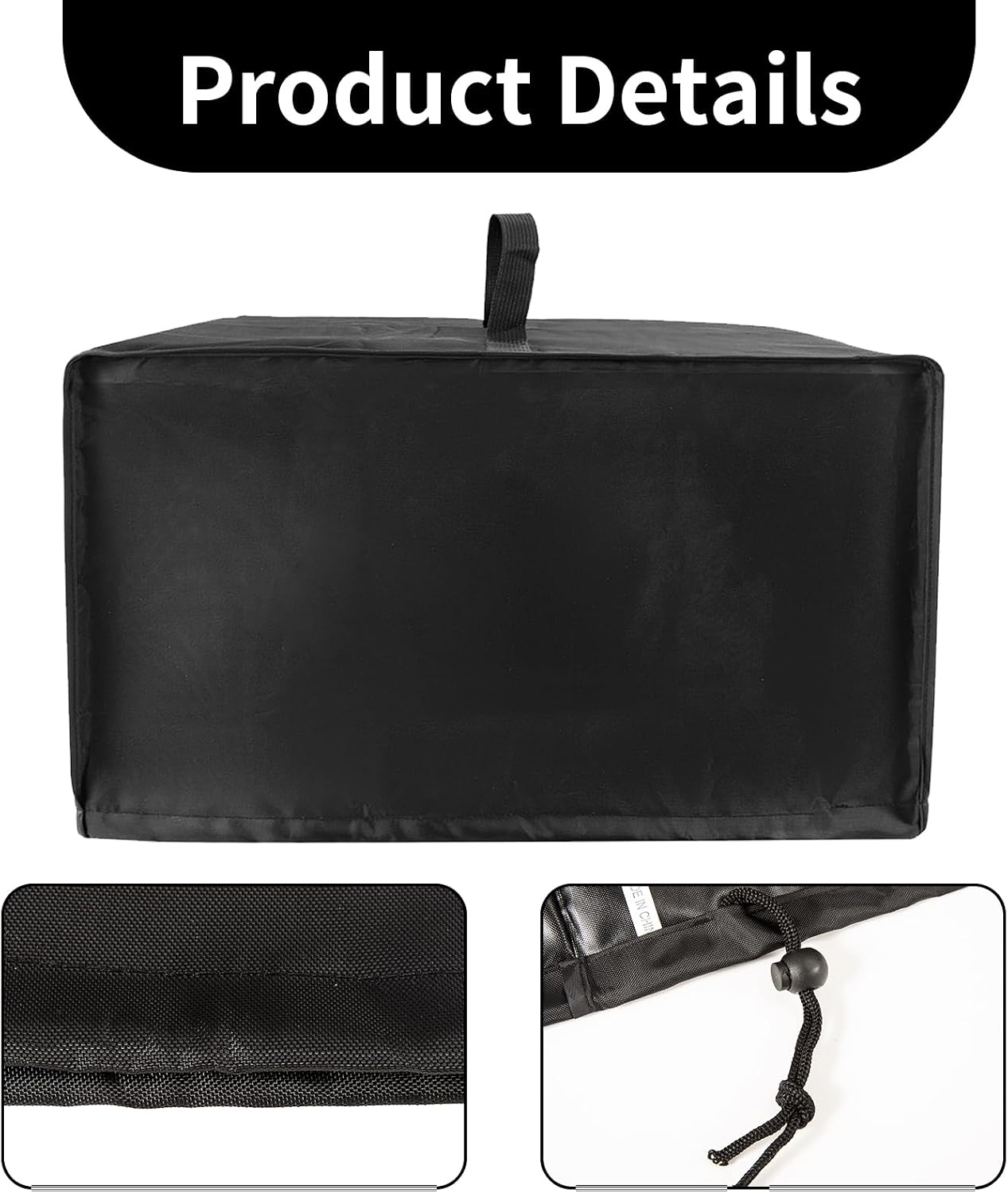Auto Heat Press Dust Cover Compatible with HTVRONT Machine 2 (15"x15") - Waterproof 600D Oxford Storage Case, Protective Cover for Heat Press Accessories & Supplies, Black (20"x16"x12")