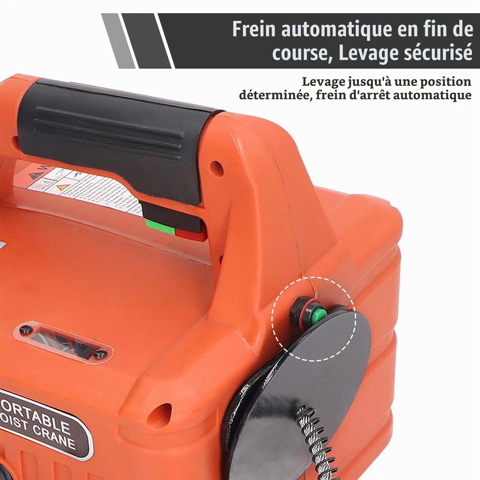 Treuil à Câble électrique, Palan à Câble électronique de 500 Kg avec Télécommande sans Fil, Protection contre les Surcharges, Hauteur de Levage Maximale de 7,6 M, 1500 W (Prise