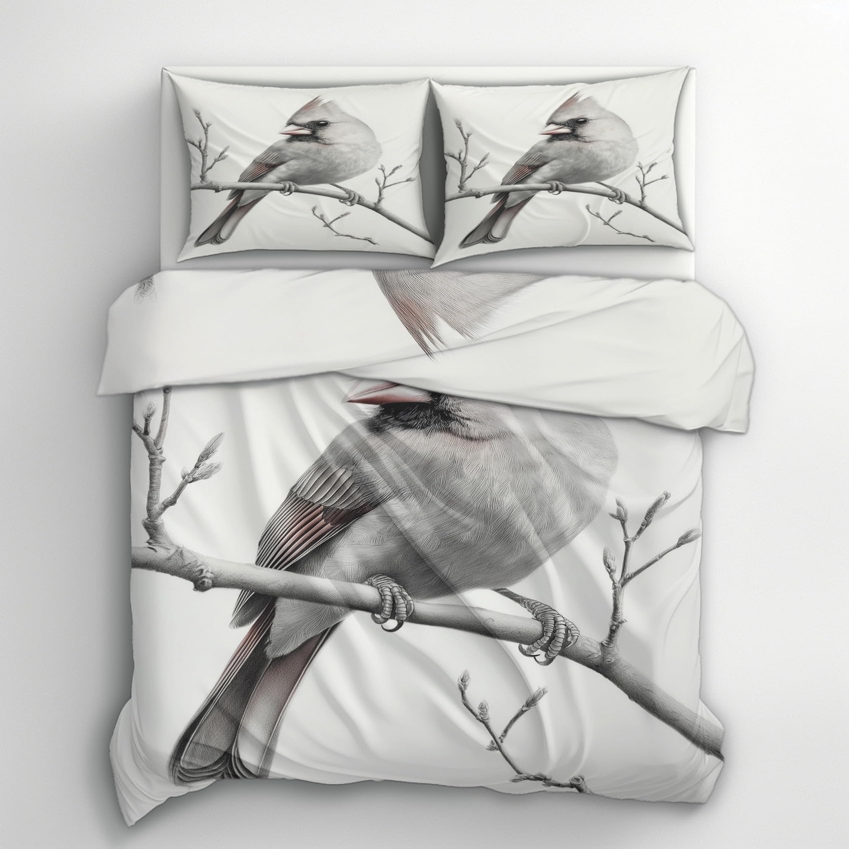 Housse de couette 220x240 oiseau pour une chambre adulte nature et cosy