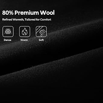 APTRO Men's Luxury Full Length Trench Coat Long Wool Overcoat Winter Windbreaker