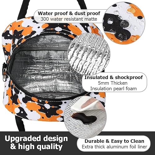 Miniatura 3 de Bolsa de almuerzo reutilizable con aislamiento térmico para adultos, resistente al agua, bolsa de almuerzo para mujereshombres, trabajo, picnic,