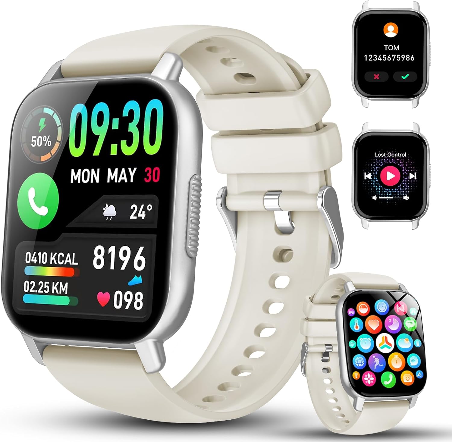 Smart Watch for Men Women, 1.85″ HD Screen Fitness Tracker with Bluetooth Calling and Smart Notifica… Smart Watch for Men Women, 1.85″ HD Screen Fitness Tracker with Bluetooth Calling and Smart Notifica…