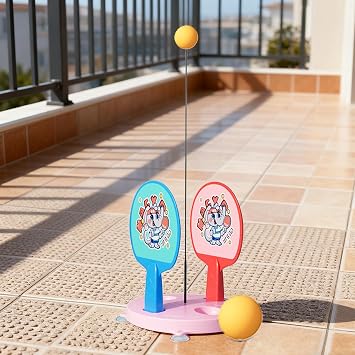 Table Tennis Trainer Set Paddles Set Portable Interactive Single Exercise