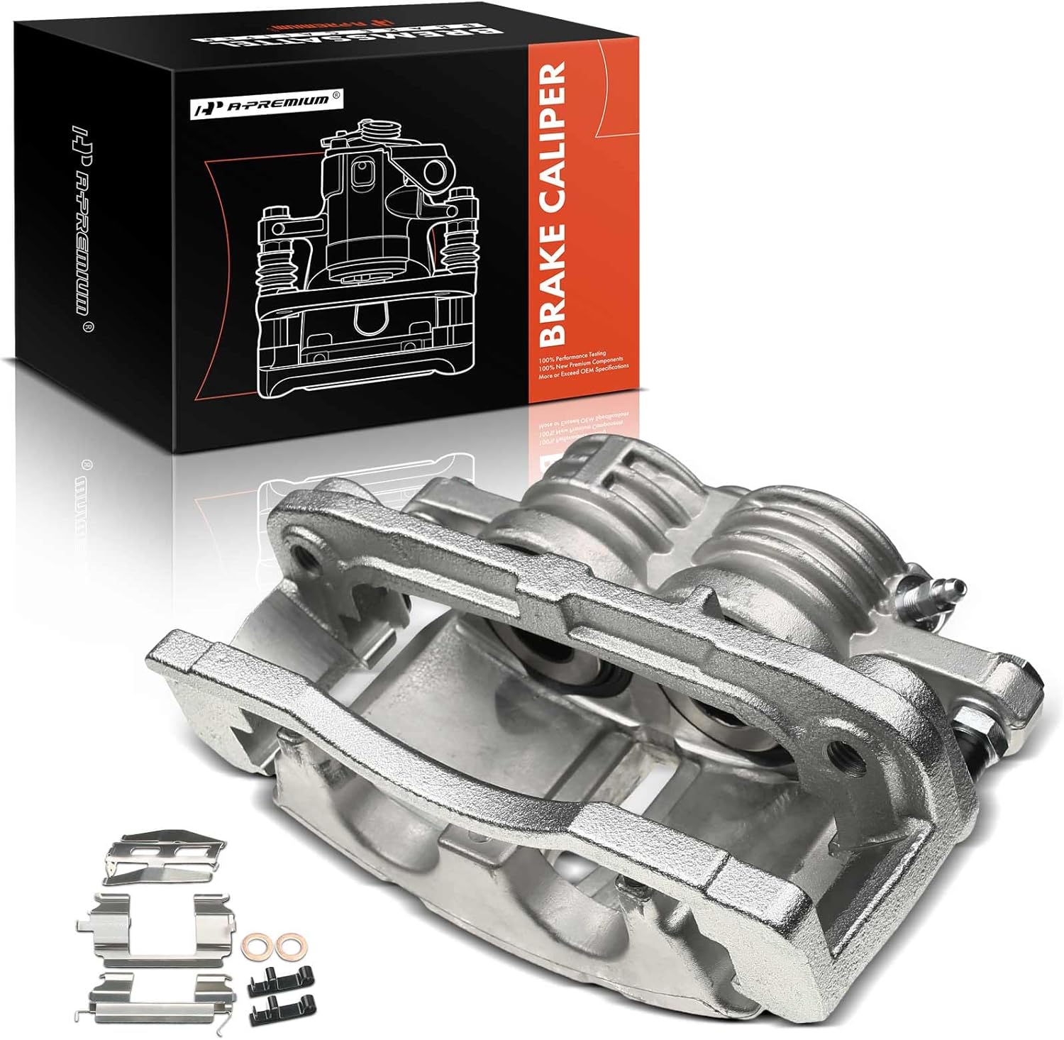 A-Premium Disc Brake Caliper Assembly with Bracket Compatible with Select Buick, Chevrolet, GMC, Isuzu & Saab Models - Rainier, SSR, Trailblazer, Envoy XL XUV, Ascender, 9-7x - Front Right Passenger