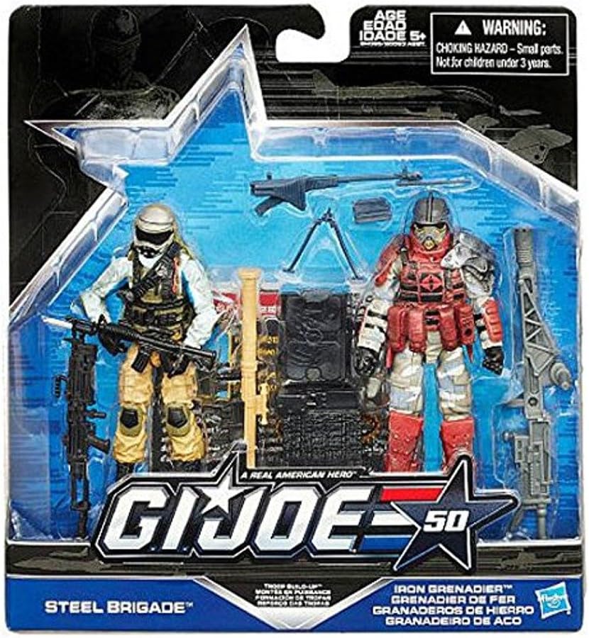 GI Joe 50th Anniversary Troop Build Up Action Figure 2-Pack [Steel Brigade vs. Iron Grenadier]