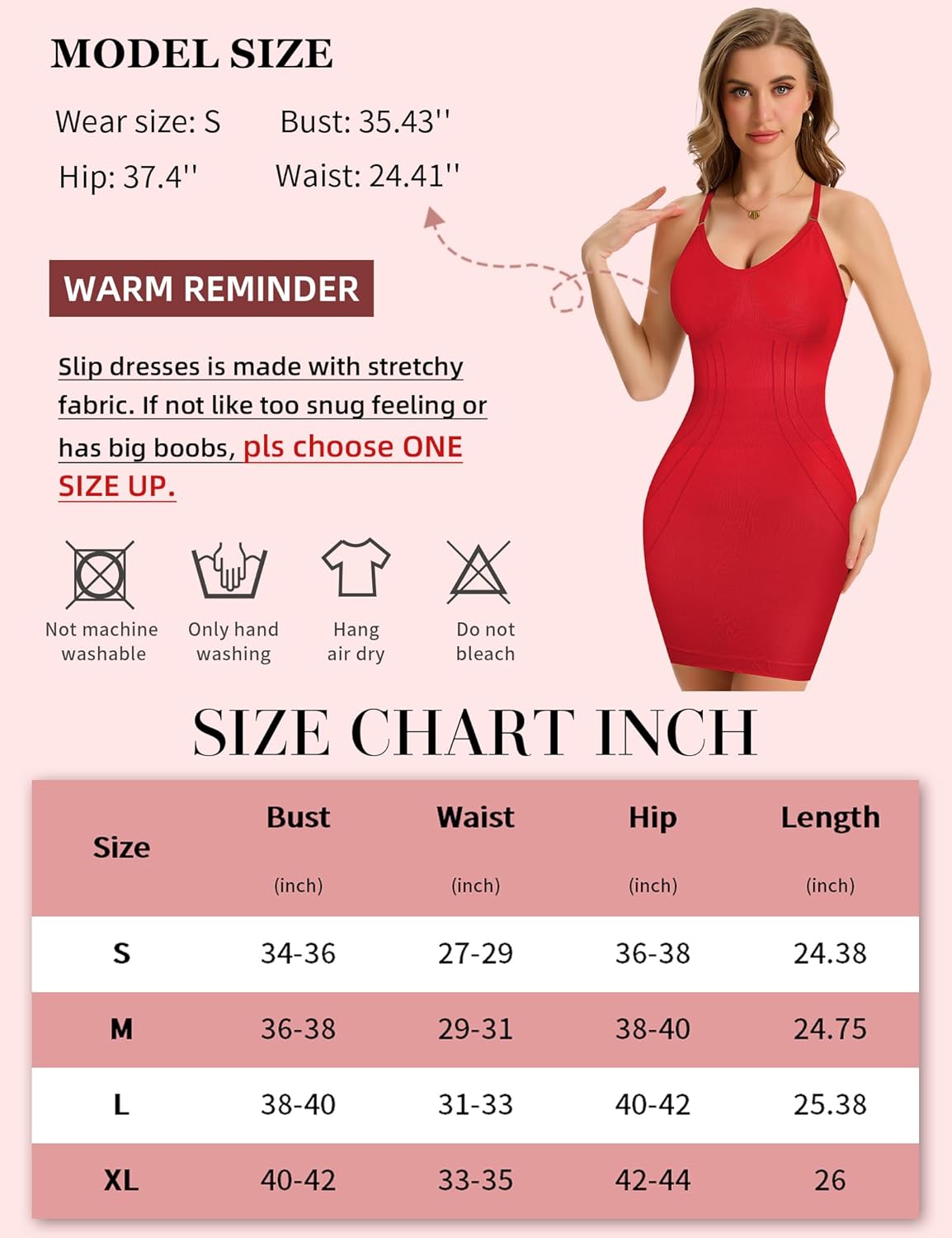SLIMBELLE Backless Shapewear Slip for Women Under Dress Tummy Control Bodycon Adjustable Strap Round V Neck Body Shaper - Image 7