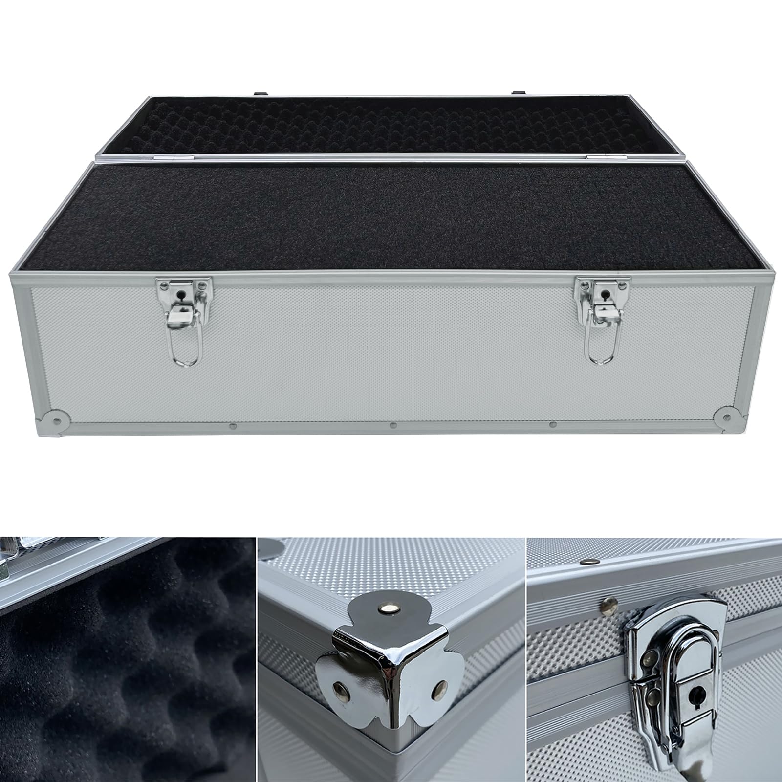 Alubox - Maletín de aluminio Silber Koffer para herramientas vacío 20 x 20 x 40/60/80/100/115 cm (100 cm)
