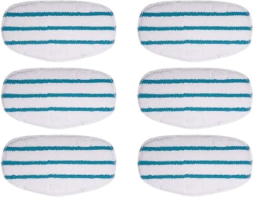 BlueStars Paquete de 6 almohadillas de microfibra para trapeador de vapor PurSteam ThermaPro 10 en 1, almohadillas de repuesto lavables y