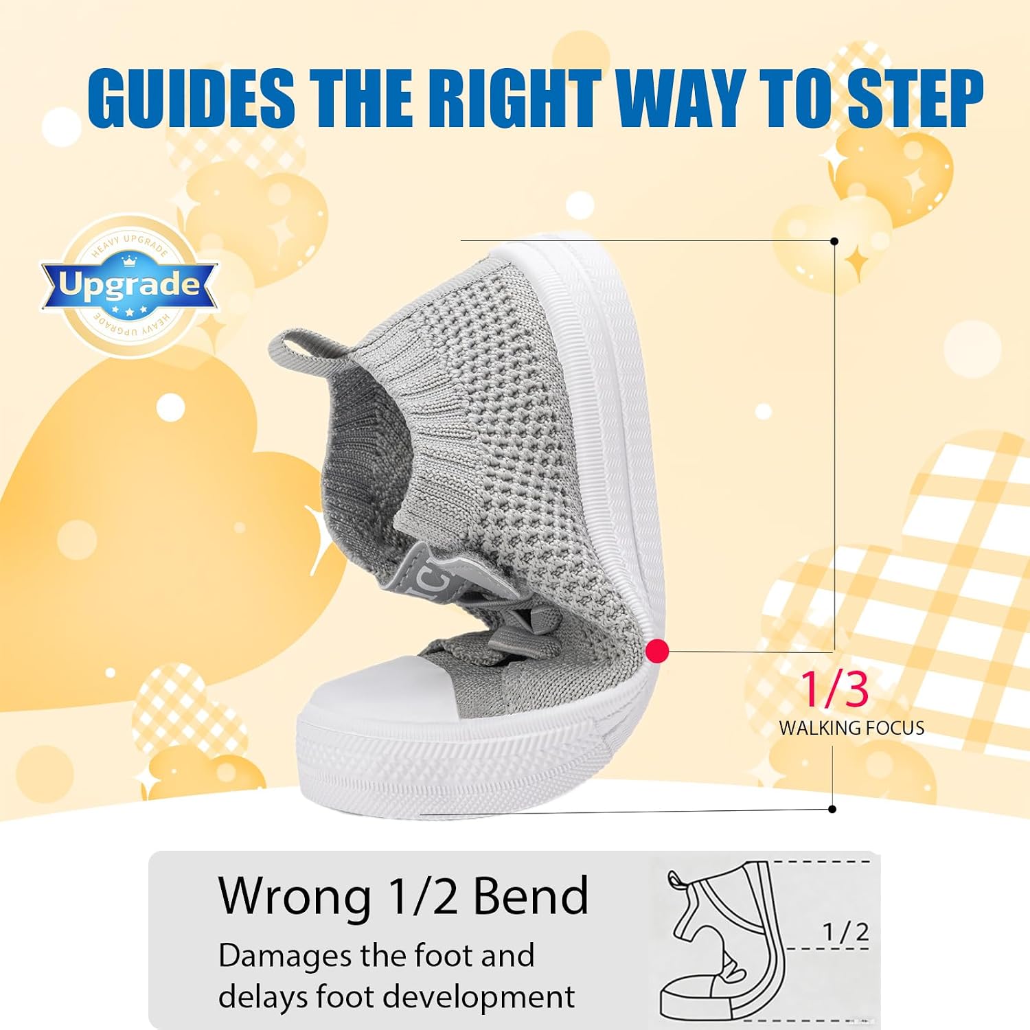 Toddler Boy Girl Shoes Breathable Walking Sneakers Easy Slip on Shoes-1155
