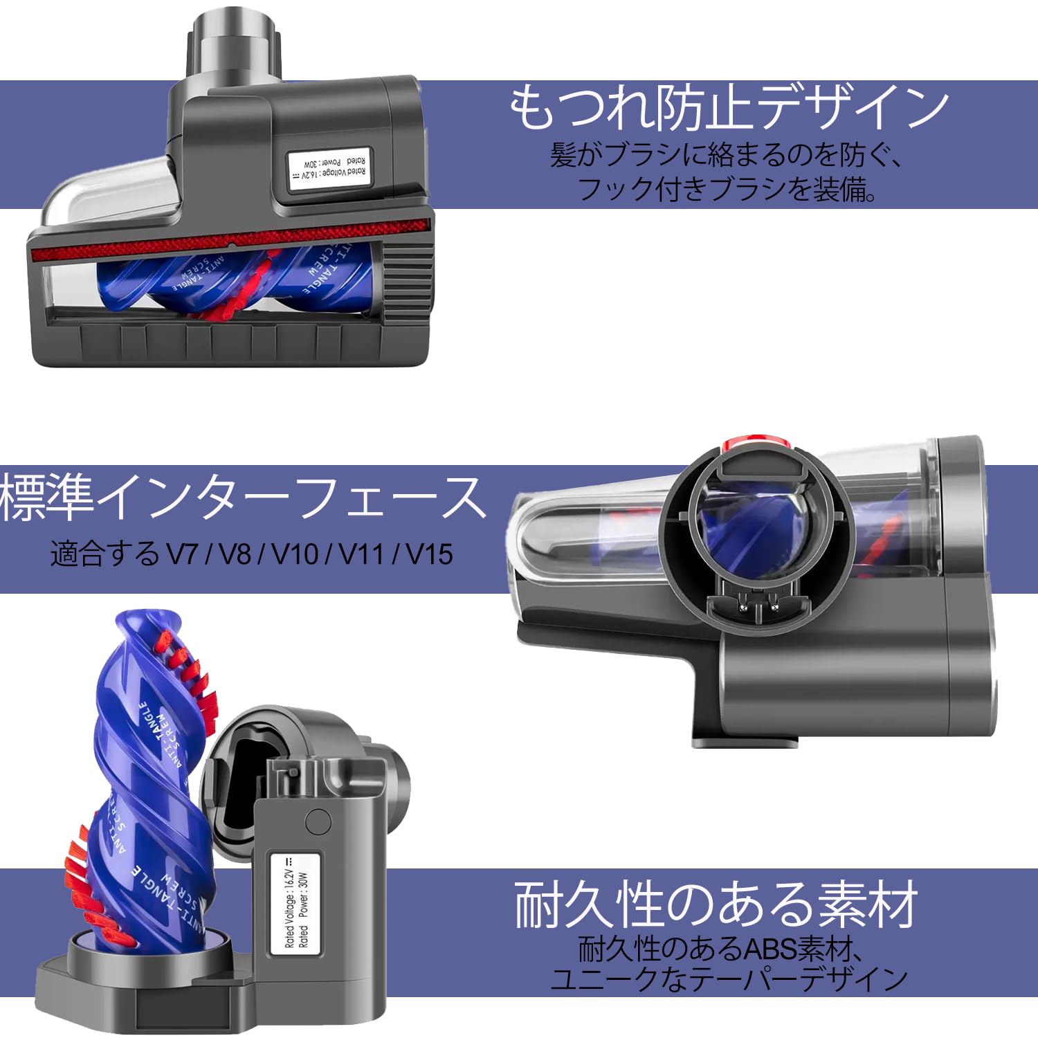 Amazon | Dyson V8/V10/V11/V15対応 毛絡み防止スクリューツール 掃除