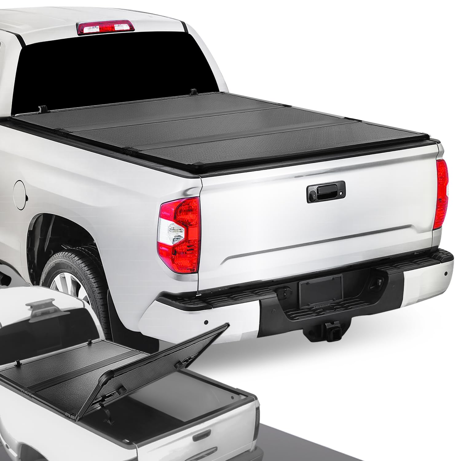 DNA MOTORING Hard Tri-Fold Tonneau Cover for Toyota Tundra