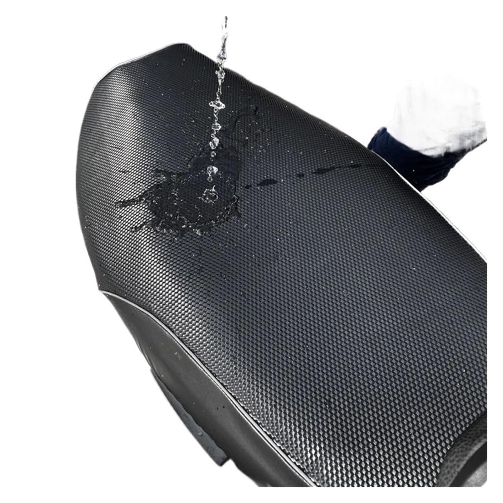Cuscino per sella moto Fodera per cuscino in pelle per moto, universale, antiscivolo, per tappetino protettivo, impermeabile, resistente(Black 2XL)