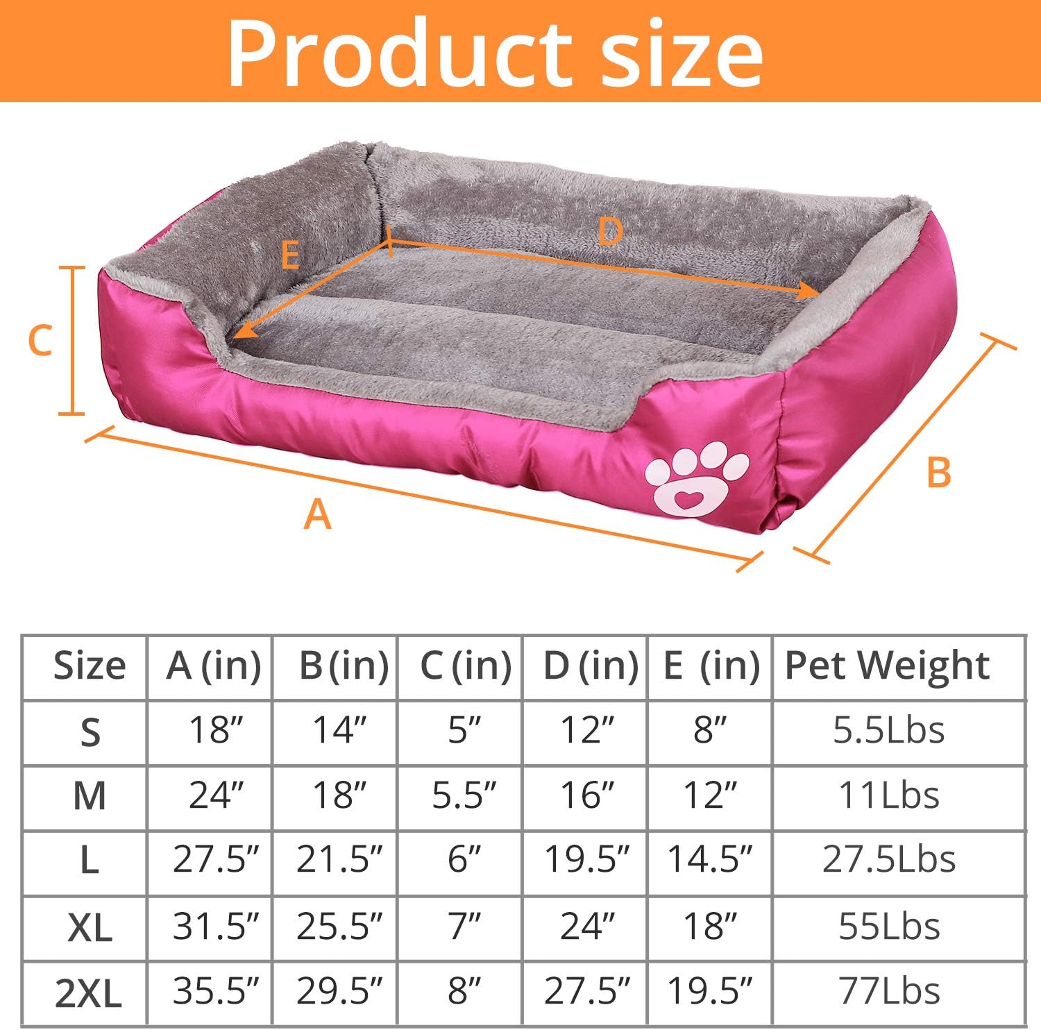 RYGO Dog beds for Small Dogs, Super Soft Pet Sofa Cats Bed,Self Warming and Breathable Pet Bed Premium Bedding