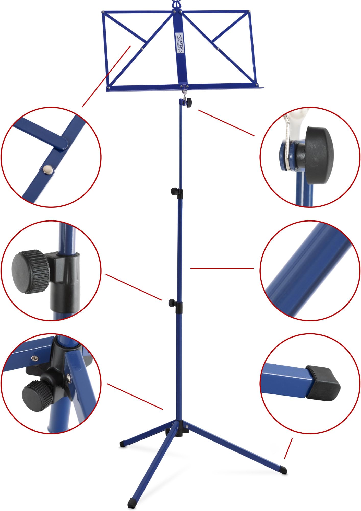 Set 3x Classic Cantabile leggìo Medium Blu