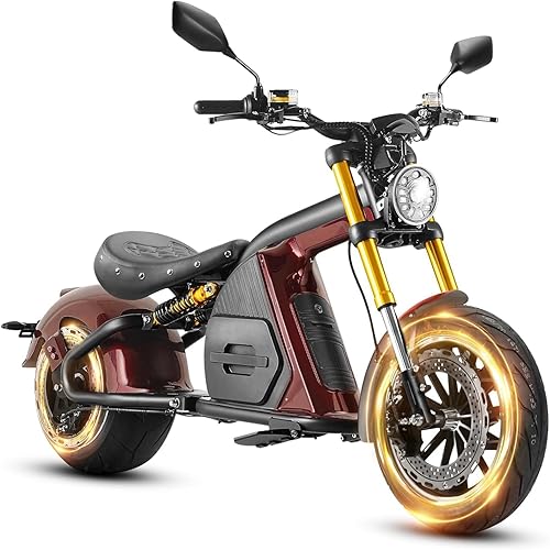 [2025 Upgraded]eAhora M8S 4000W 50MPH Electric Motorcycle for Adults,70V 35Ah Large Battery 90 Miles Long Range Street Legal Motorcycle Dual Hydraulic Brakes Full Suspension Adult Electric Motorcycle