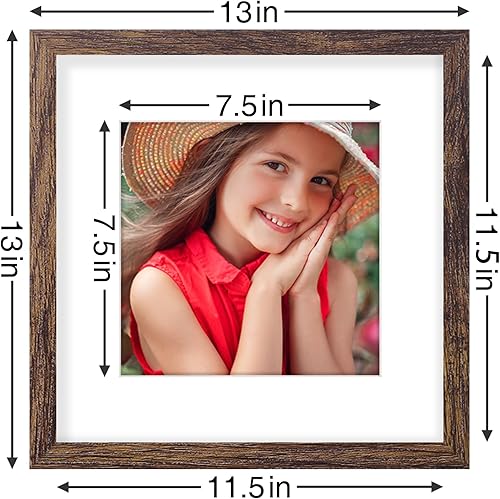 Vista 1008 de Vittanly - Juego de 9 portarretratos, plexiglás resistente a rupturas, exhibe fotos de 12 x 12 pulgadas o, con paspartú, de 8 x 8 pulgadas, marcos