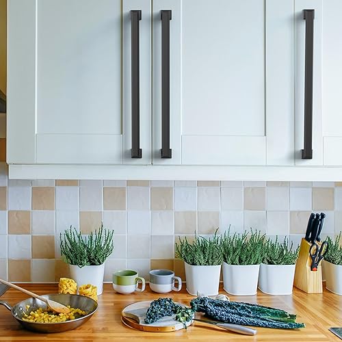 Vista 23 de Asidrama 10 Pack 7.5 Inch(192mm) Brushed Brass Cabinet pulls Kitchen Cabinet Handles, Cabinet Pulls Kitchen Cabinet Hardware for Cupboard Drawer