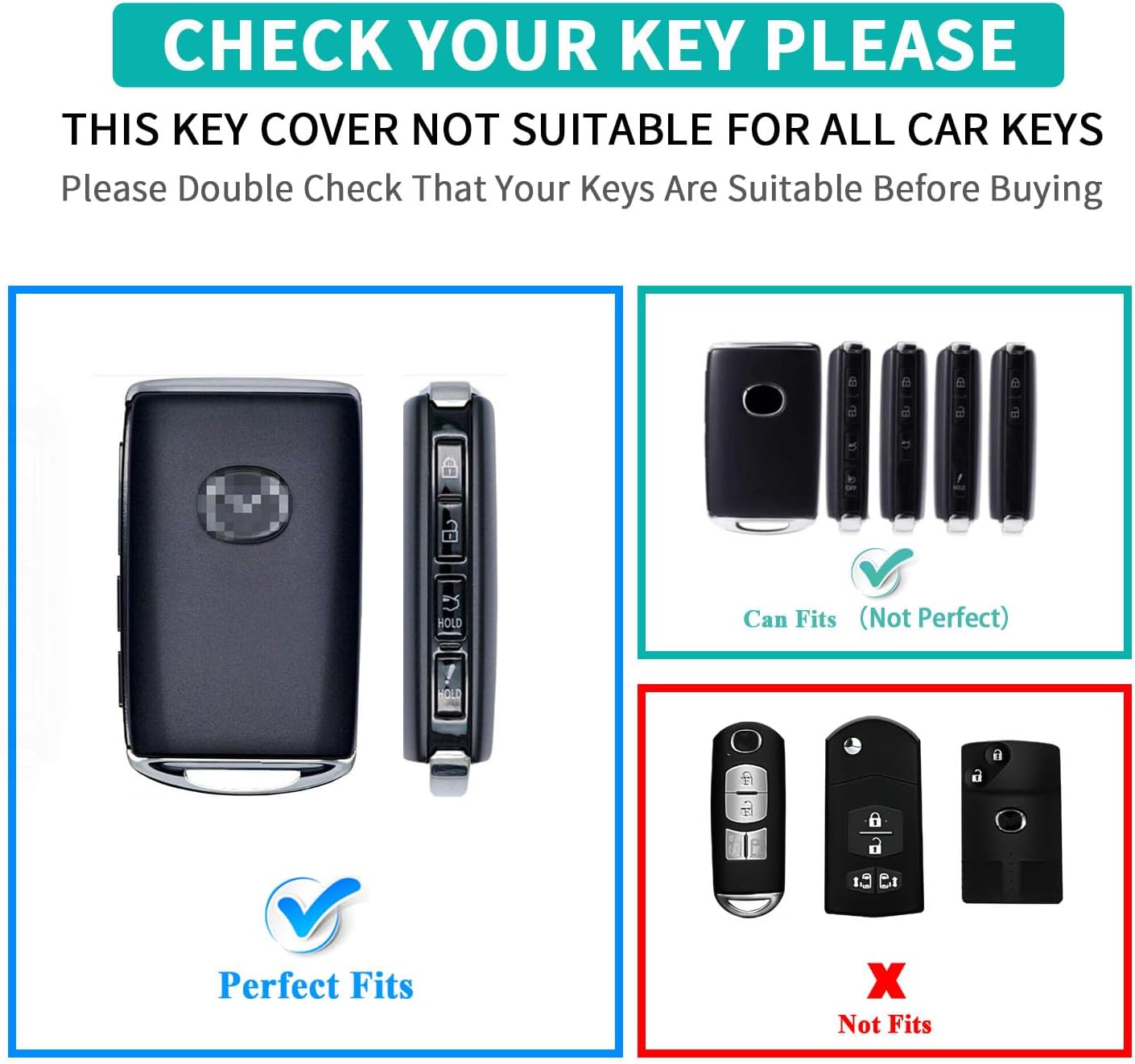 2Pcs 4 Buttons Silicone Rubber Key Fob Cover Compatible with 2025 2024 2023 2022 Mazda 3 6 CX-3 CX-5 CX-9 CX-30 CX-50 CX-90 MX-5 Miata MX-30 EV Carbon Fiber Key Fob Cover for Mazda (Black/Pink)