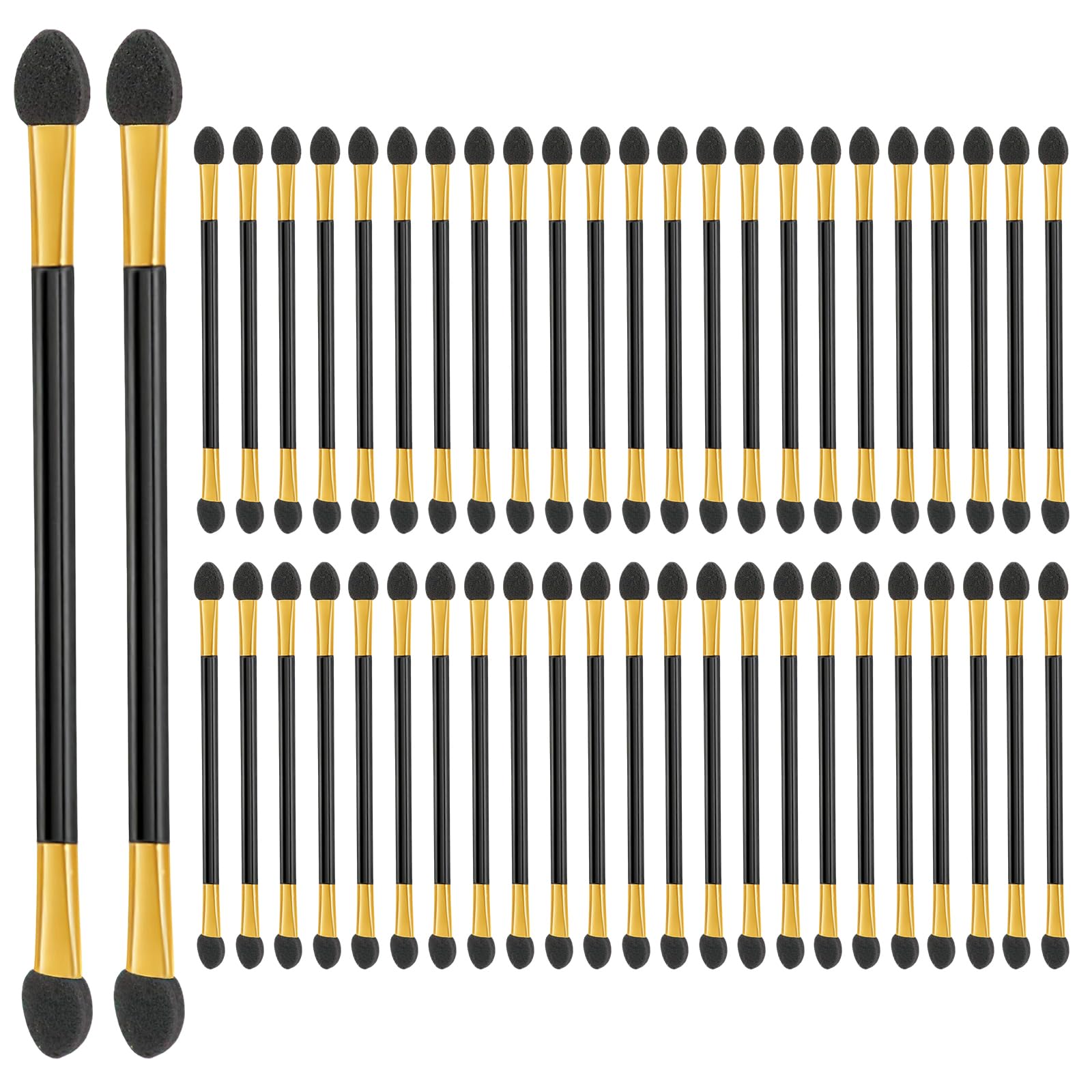 48pcs Double Sided Eyeshadows Makeup Brushes Eyeshadow Applicators 2 in 1 Eyeshadow Sponge Concealer Brush Eyeshadow Applicators,Cosmetic Tool