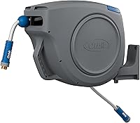 Vista 1 de Orbit Auto-Retractable Garden Hose Reel - 100 ft x 5/8 in Heavy-Duty, 180° Swivel Mount, 500 PSI Burst Strength - 28263