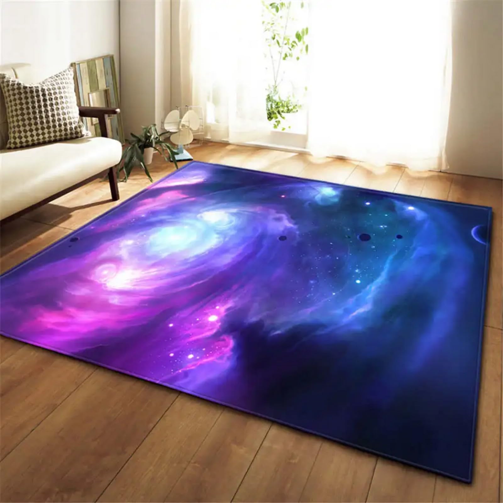 Tapis chambre enfant ciel étoilé pour créer un coin lecture doux et cosmique
