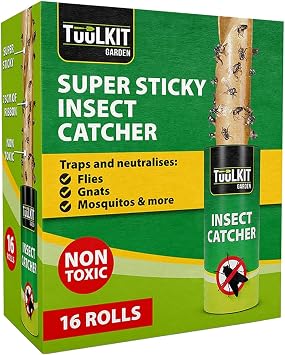 Fly Paper 16 Rolls Sticky Fly Traps Indoor & Outdoor