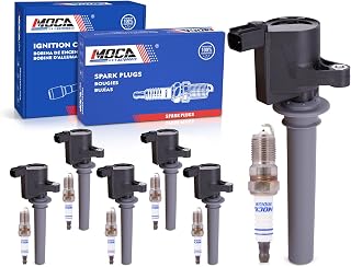MOCA 6-Pack Ignition Coils w/Spark Plugs Set Fit 2000-2004 for Mercury Sable, 2001-2006 for Mazda Tribute, 2001-2008 for Ford Escape, 2000-2005 for Ford Taurus 3.0L 2968CC 181Cu. In. V6 GAS DOHC
