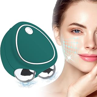 Microcurrent Facial Device, 2023 New Mini Double Chin Reducer Machine, Instant Face Lift & Tighten Skin, Intelligent Face Massager for Anti Aging and Wrinkle Reducer, V-Face Sculpting Tool, Green