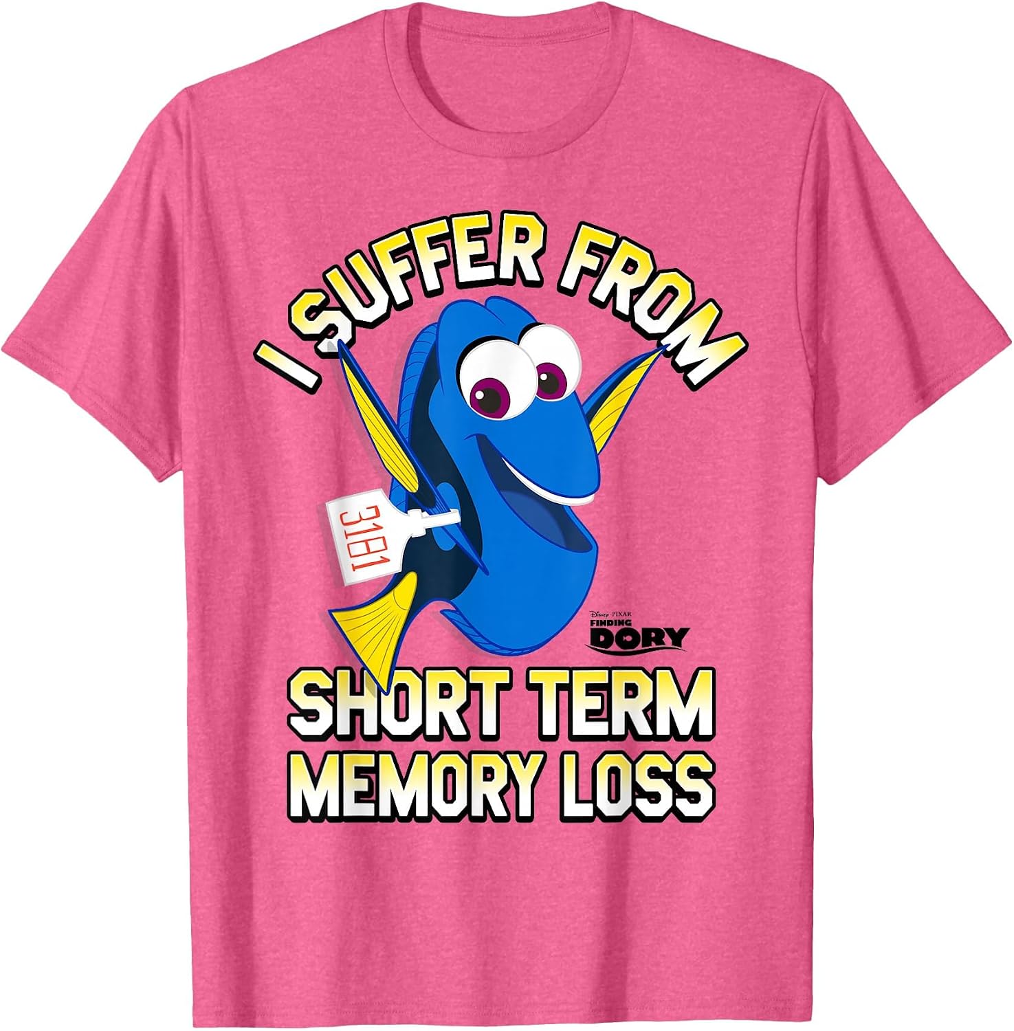 Disney Pixar Finding Dory I Suffer From Memory Loss Logo T-Shirt image 3