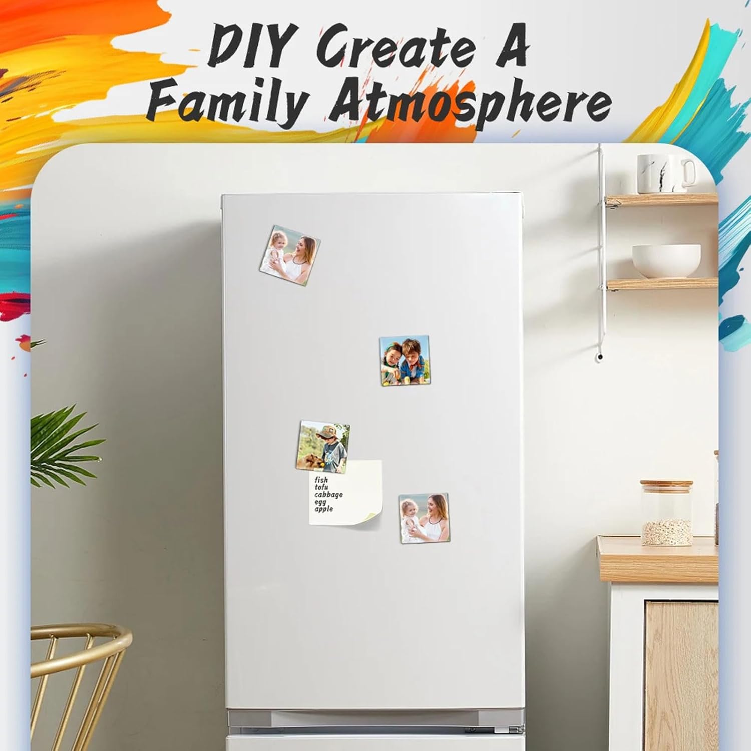 Photo Magnets on a Fridge