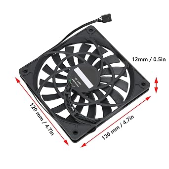 F12012 Ultra Thin Computer CPU Cooling Fan, Computer Cooler, Computers for Desktop