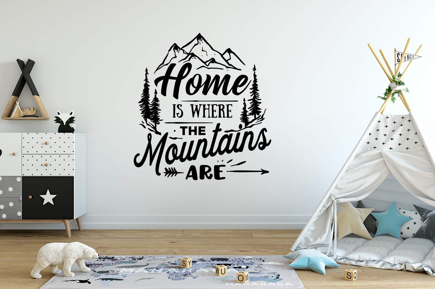 Mountain Vinyl Wall Decal Home Saying Wall Decor Handmade