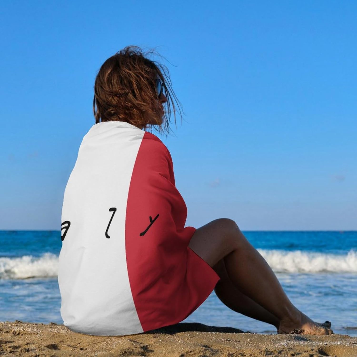 Italy Flag Italian Oversized Beach Towel Soft Absorbent Pool Bath Swim Towels for Adults Travel Vacation Gifts 130x80cm