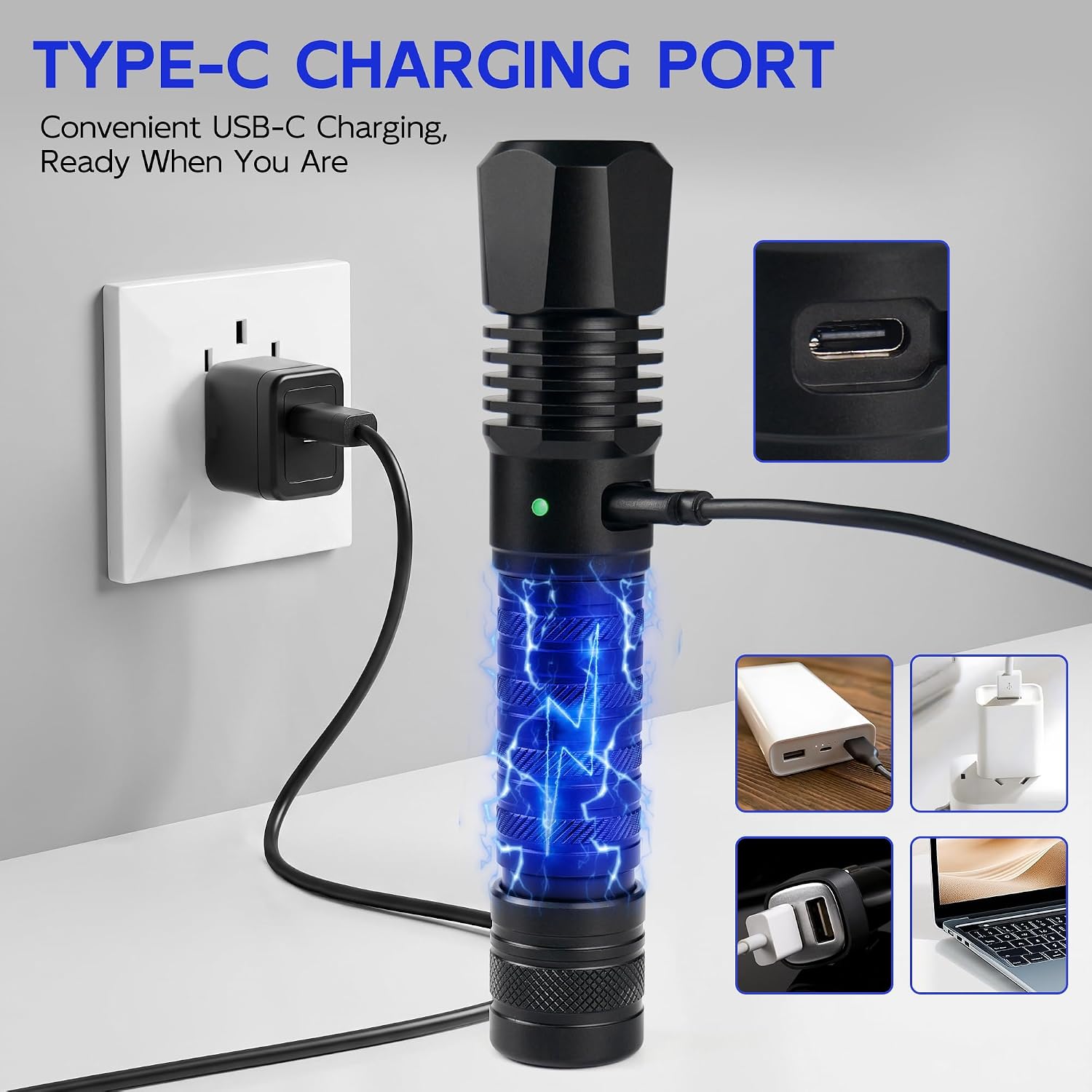 365nm UV Flashlight, Rechargeable UV Light, Professional Blacklight Flashlight, High Powered Black Light for Leak Detection, Pet Urine Detection, Police Grade, Blood Tracking, Yooperlites