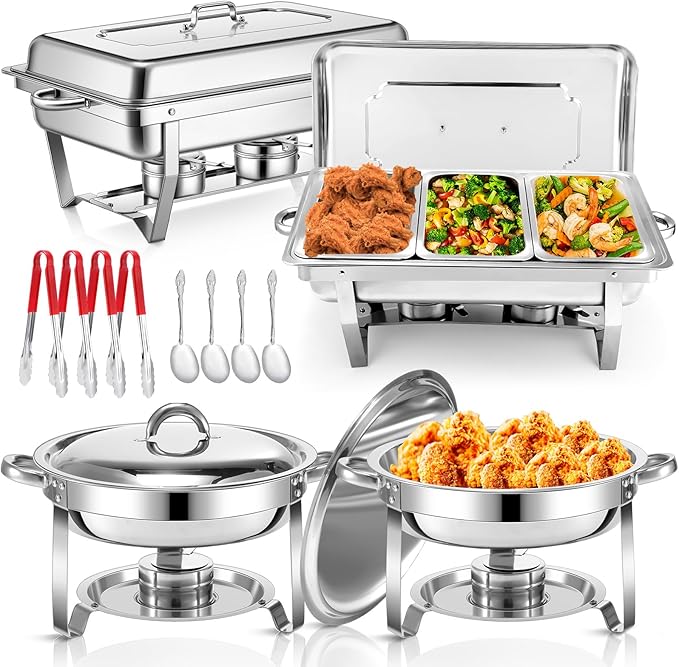 Mifoci 4 Set Chafing Dish Buffet Set 8qt Stainless Steel