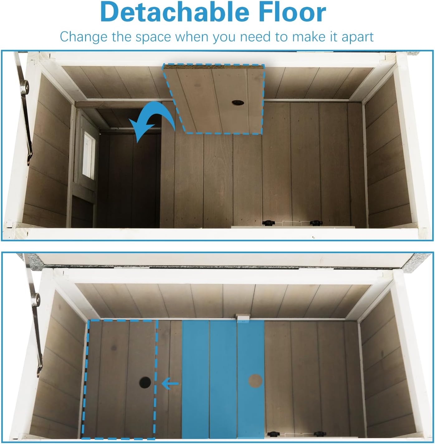 review Feral Cat Shelter Outdoor Weatherproof - Two Story Wooden Cat House Outside Feral Cat House with Balcony Waterproof, Escape Door
