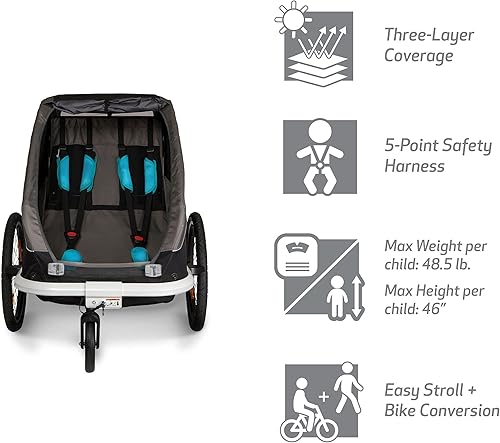 Miniatura 4 de Hamax Traveller Two Seat Bike Trailer + Stroller