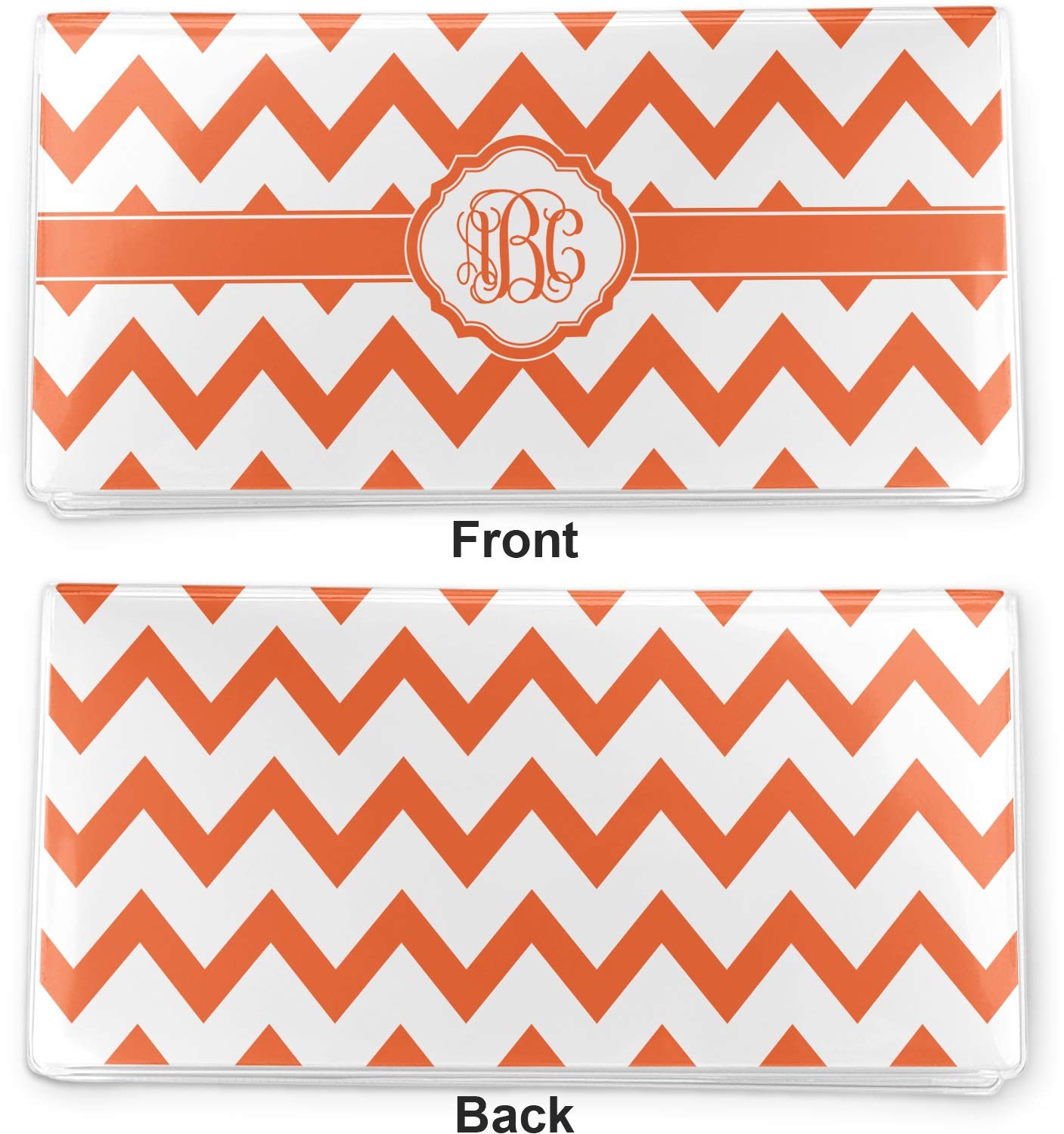 Personalized Chevron Vinyl Checkbook Cover