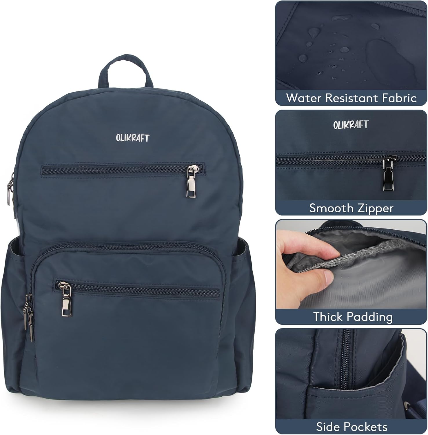 Olikraft Crochet Organizer Backpack (Blue) image 2