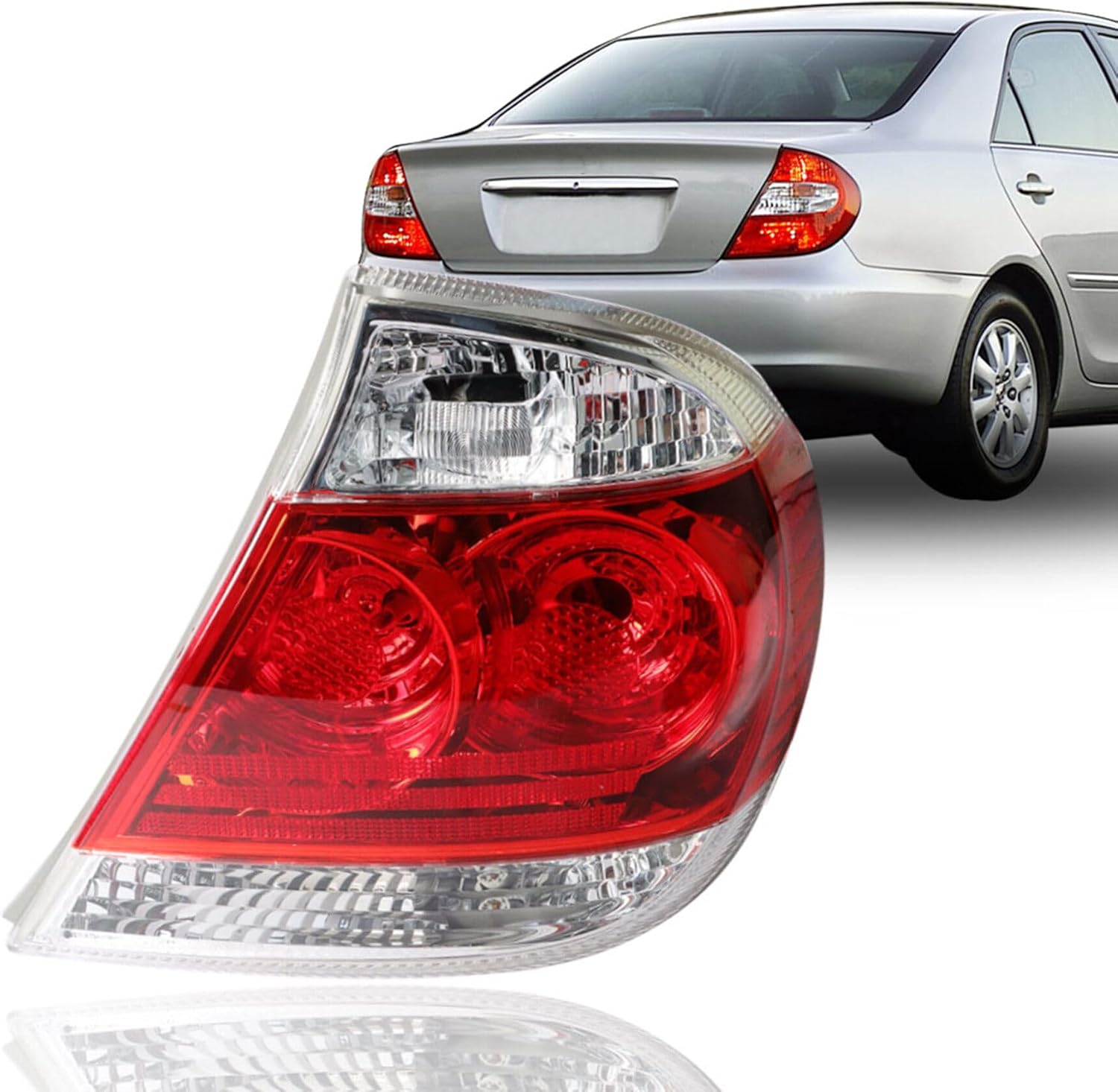WFLNHB 1Pc Right Side Rear Tail Light Assembly Replacement for Toyota Camry 2005-2006 Rear Brake Tail Lamp 81550-06210 81550-06220 TO2801155 TO2801156