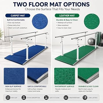 Physical Therapy Parallel Bars, Height Width Adjustable Mobility Aid