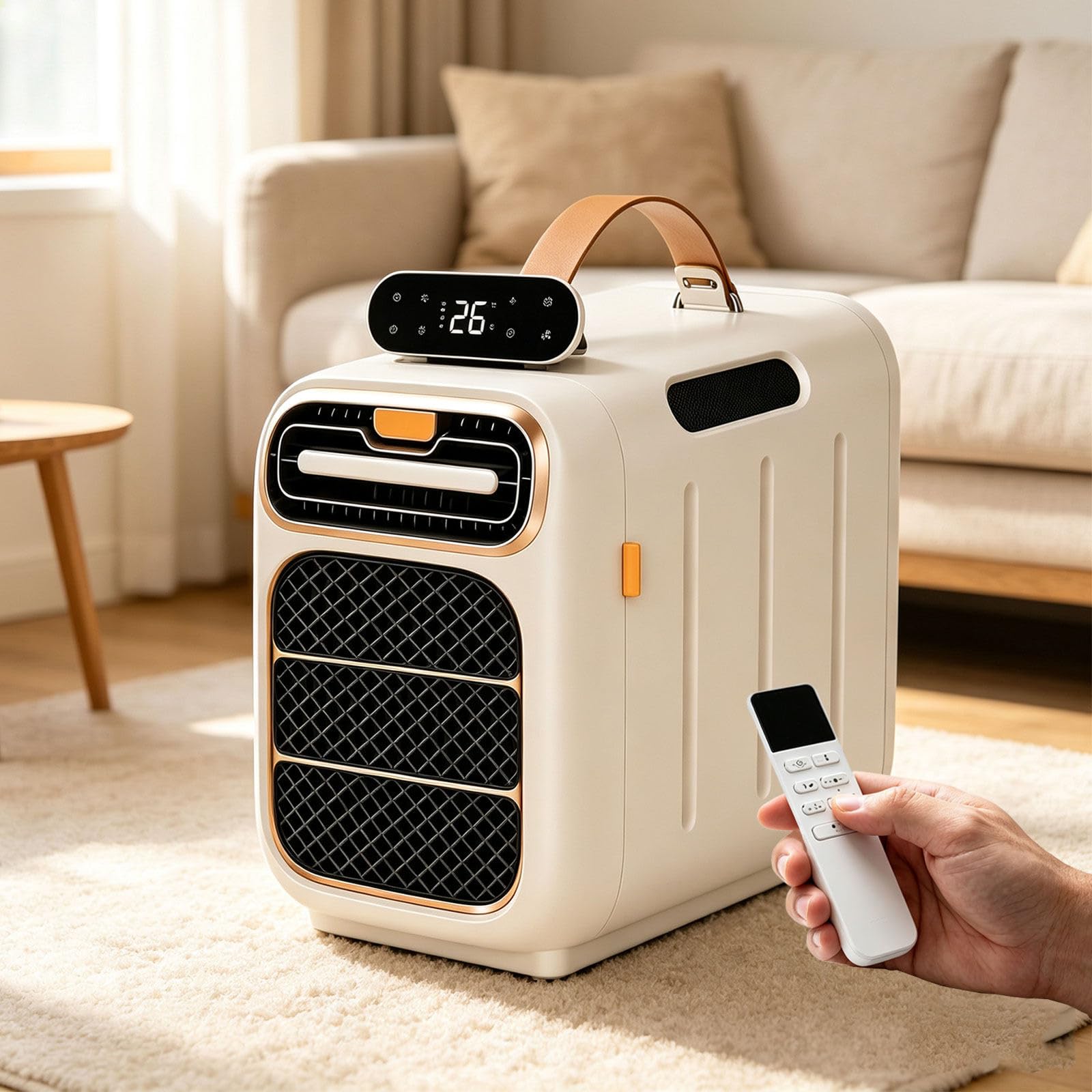 vnmudzeo Mobile Air Conditioner 1400W,8-10m² with 1 Hoses