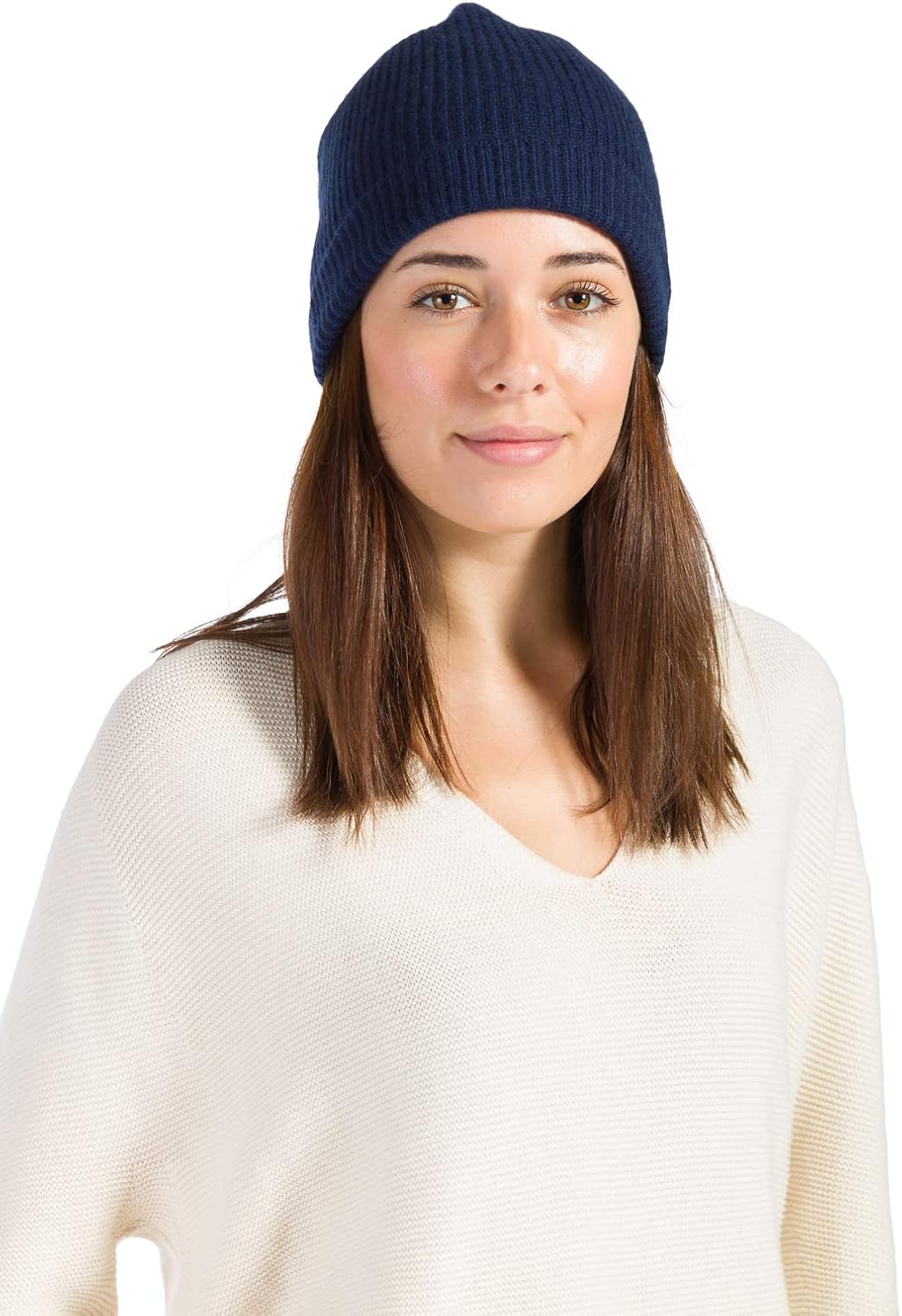 Fishers Finery Women's 100% Cashmere Cuffed Beanie - Image 4